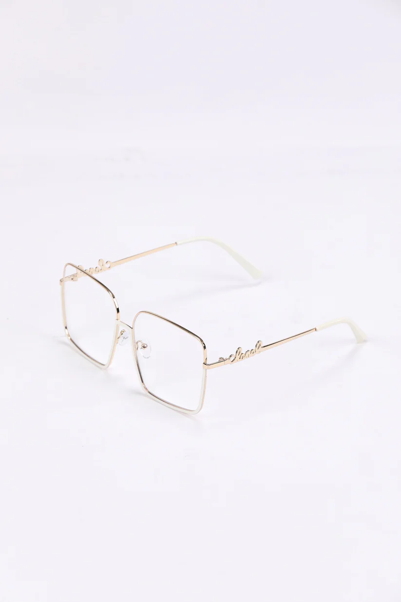 Chanel Gold Square Optical Glasses