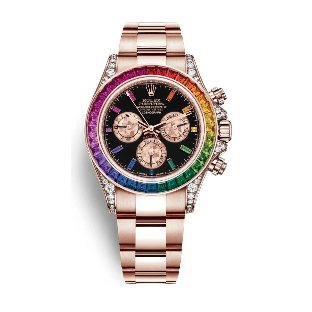 Premium Cosmograph Daytona Rainbow Everose Gold 40mm  (Luxury Men's Automatic Chronograph Watch)
