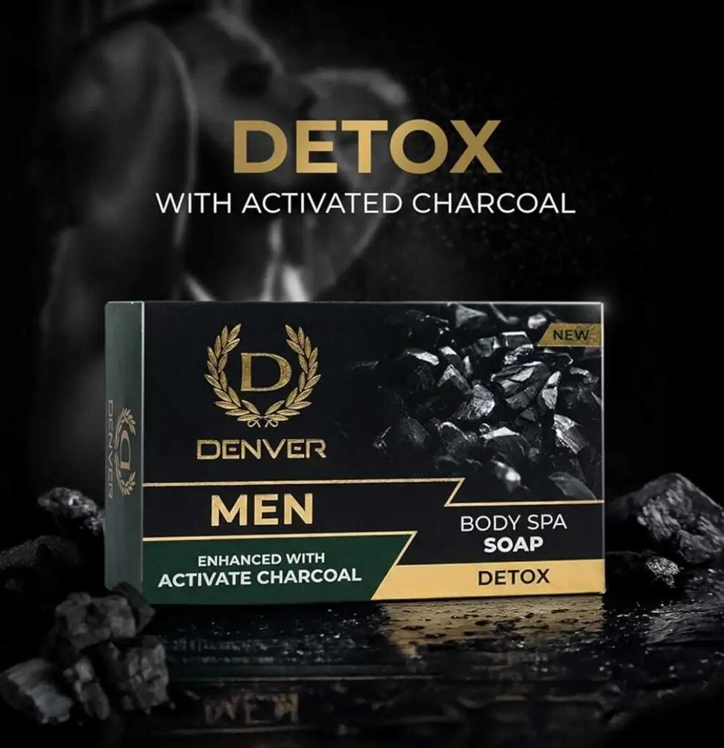 Denver Men Body Spa Soap – Detox with Activated Charcoal – 125 g